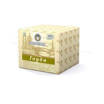 Сир Гауда 45% "Золотава" 2,5 кг півбрус 2202841026654 фото